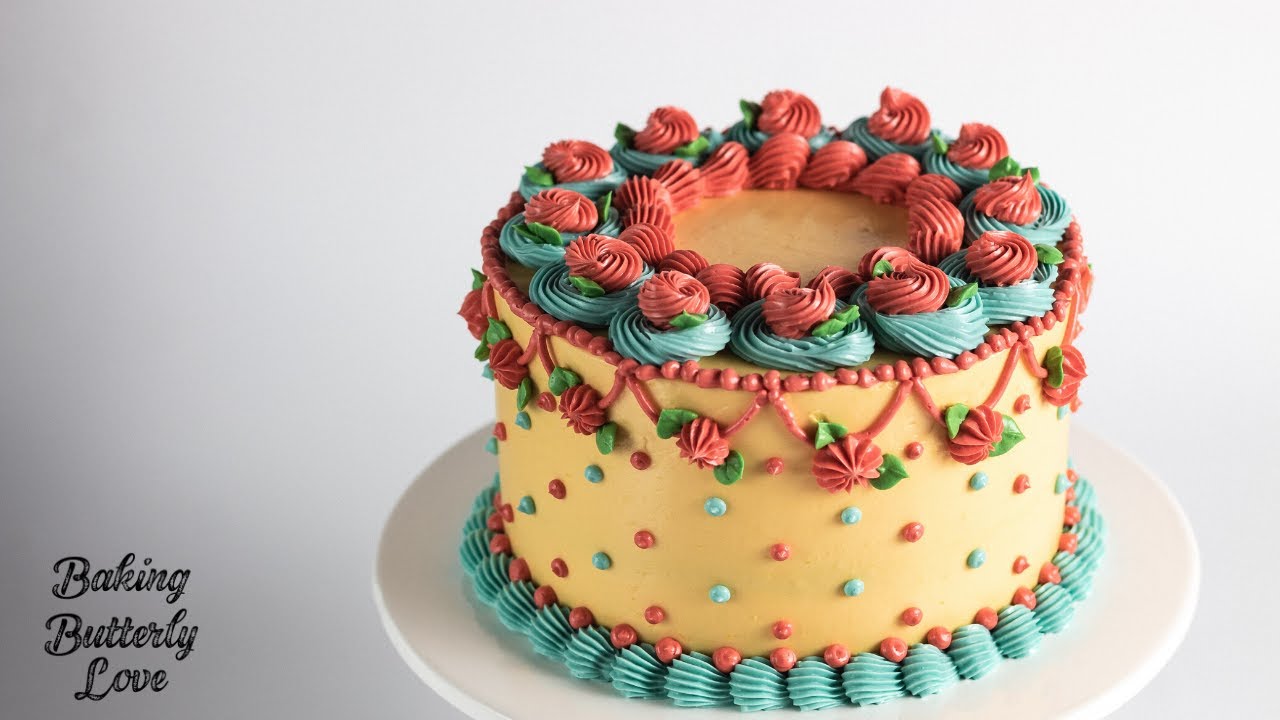 Tutorial Vintage Cake Decorating Khﾃｴng Gian Retro ﾄ黛ｺｧy Phong Cﾃ Ch
