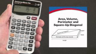 How to do Area, Volume, Square-up Diagonal | Construction Master Pro