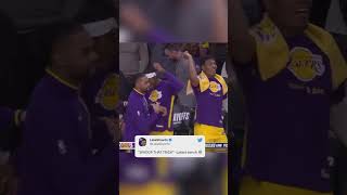 The Lakers bench was loving it at the end of Game 6 😅