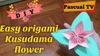 Paper flowers folding crafts/ easy origami Kusudama flowers for beginners making/ DIY paper flowers