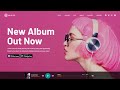 Music Landing Page Website Design using Html CSS & Javascript | Step By Step
