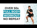 Over 50s ALL LEVELS Full Body Hiit Cardio Weight Standing Abs And Balance No Repeat Workout