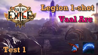 PoE 3.17 Archnemesis | Elementalist Test Legion Farming Build 1-shot Vaal Arc 元素使 測試BD 瓦爾電弧 一秒開軍團