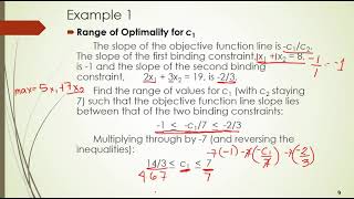 Sensitivity Analysis in LP Programming