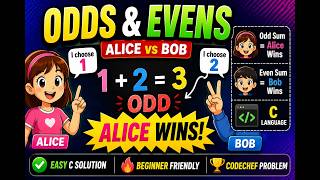 Odds and Evens Problem Explained | Easy C Programming Solution | CodeChef Beginner Tutorial