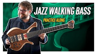 WALKING BASS Lesson on Autumn Leaves - Practice Along - Electric Bass Lesson - Let's Practice!