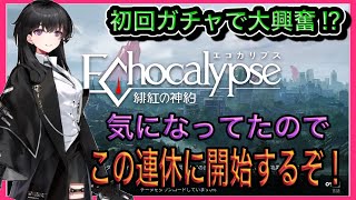 【エコカリ】初回ガチャで大興奮!?気になっていたのでこの連休に開始するぞ!!初心者マーク【エコカリプス Echocalypse -緋紅の神約-01】