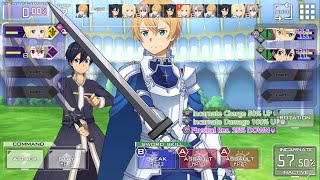 Sword Art Online Alicization Rising Steel Integrity Knight Alice and Eydis Vs. Kirito and Eugeo