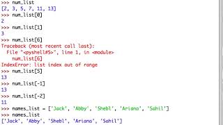 Python Primer 2: Lists and Dictionaries