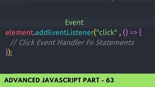 Start Learning Event? Click Event in JavaScript - Advanced JavaScript Tutorial Part 63