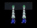 4.08cts sapphire luxurious sense of design earrings