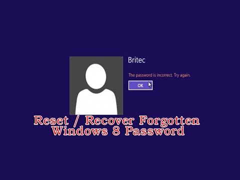 Recover from Forgotten Windows 8 Password Recover from Forgotten Windows 8 Password