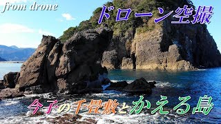 【圧倒的蛙感】今子の千畳敷とかえる島【ドローン空撮】