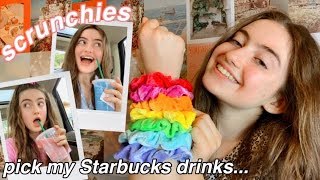 Colored Scrunchies Pick My Starbucks Drinks for a Week...