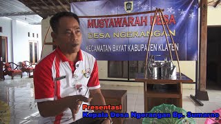 Presentasi kades Ngerangan