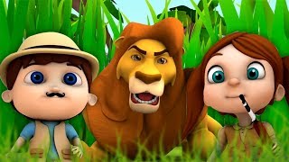 Going On A Lion Hunt | Kindergarten Nursery Rhyme For Toddlers | Cartoons by Super Kids Network