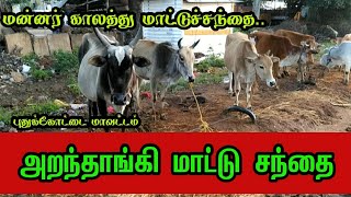 அறந்தாங்கி மாட்டுச்சந்தை புதுக்கோட்டை மாவட்டம். Pudukkottai District Aranthangi Cattle Market.