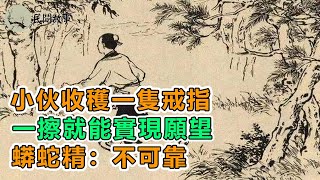 民間故事：小伙收穫一隻戒指，一擦就能實現願望，蟒蛇精：不可靠｜頻道：民間故事