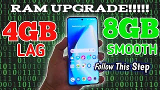 From 4GB RAM to 8GB RAM Upgrade your Phone Follow thi steps / Oppo A17 RAM EXPANSION