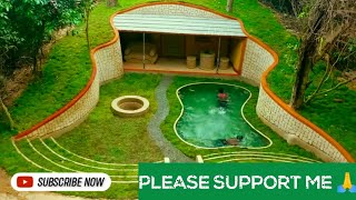 65 Days Building Underground Hut With A Grass Roof And A Swimming Pool(1080P_HD)         @MrBeast