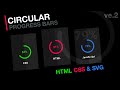 Circular Progress Bar using HTML, CSS & SVG  | Animated SVG Circle Bar