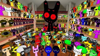 BIG SAD NIGHTMARE PINK SPRUNKI FAMILY, FROM FULL HOTEL OF ANGRY MUNCI, MORE NEXTBOTS, OBUNGA in Gmod