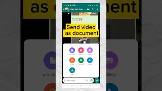 how to send video on whatsapp as document