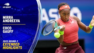 Mirra Andreeva vs. Coco Gauff Extended Highlights | 2023 US Open Round 2