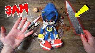(WHAT'S INSIDE?) CUTTING OPEN METAL SONIC.EXE DOLL AT 3AM!! *POSSESSED METAL SONIC DOLL*