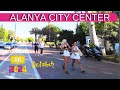 Alanya Beach Street Tour !Alanya City Center 2024 ! Alanya Antalya 2024 ! 4K 60 FPS !