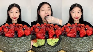 MUKBANG ASMR : No-embryo cream cake 배아 없는 크림 케이크