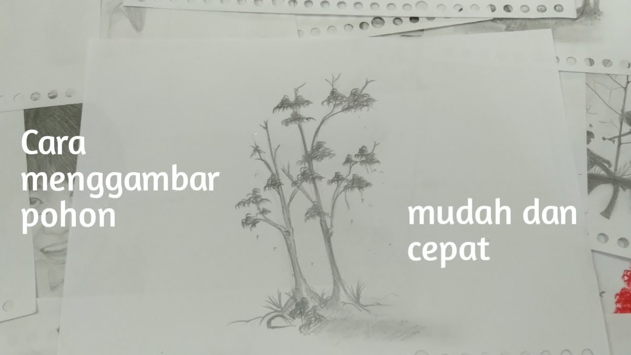 Cara Menggambar Pohon / How To Draw A Tree - YouTube