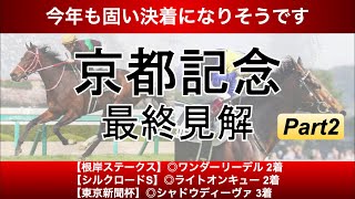 【最終見解】京都記念2021 このレースは確実に利確すべし！