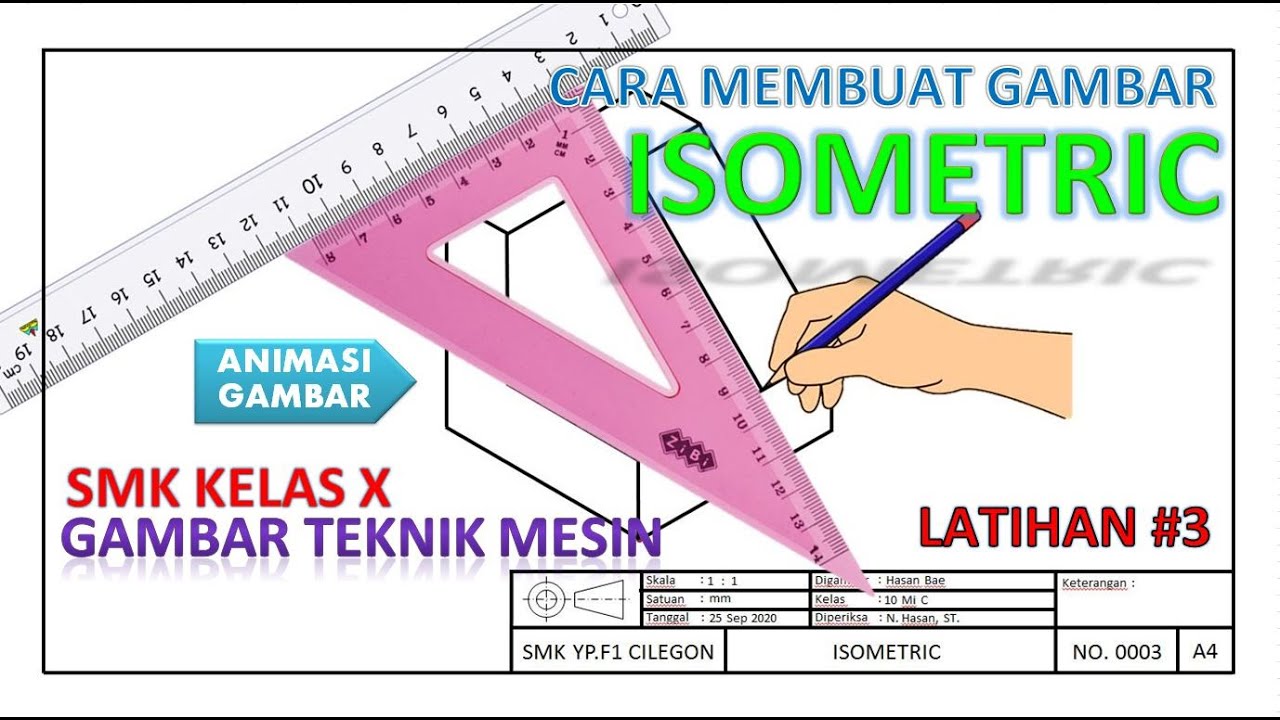 CARA MEMBUAT GAMBAR ISOMETRIC LATIHAN #3 - YouTube