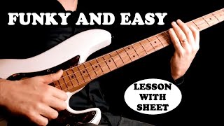 SUPER SYNCOPATED FUNKY SLAP RIFF // Bass Lesson