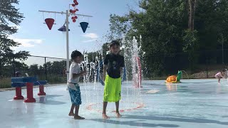 Ryan Toys Review Outdoor water park 💦 🎡🎢🏖😍 مرشات الماء