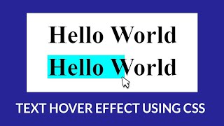 TEXT HOVER EFFECT USING CSS | ADVANCE CSS HOVER EFFECT