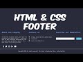 How to Create Responsive Footer in Html  CSS and Bootstrap | Creative Footer Design Tutorial