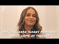 Emilia Clarke talks about House of the Dragon and shares some memories from Game of Thrones.