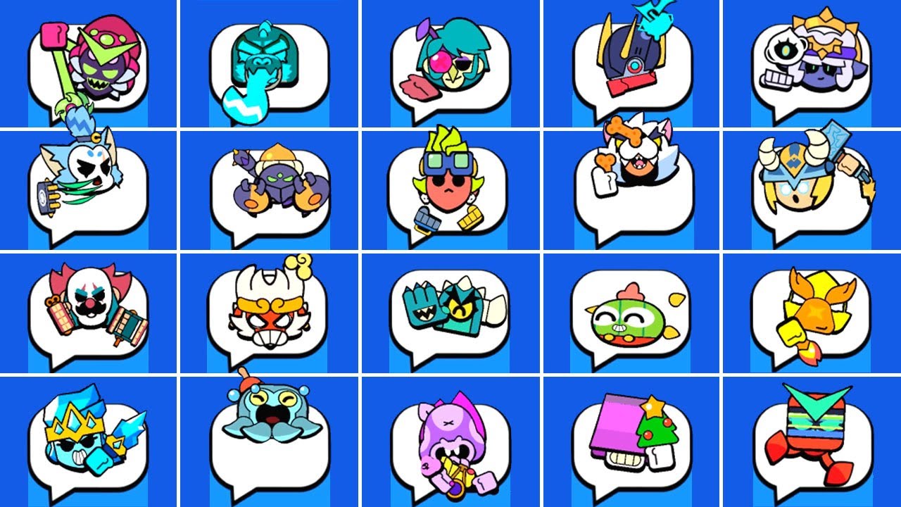 All Exclusive Skin Pins Brawl Stars Youtube