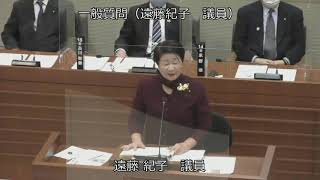 令和2年12月定例会一般質問③（遠藤紀子議員）