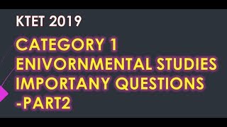 KTET Exam ES Questions || KTET Question and Answers || Environmental Studies- Part 2