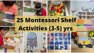 Montessori Preschool Activities for (3 - 5 )yrs old | Montessori Homeschool Shelf Rotation