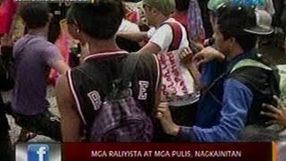 24 Oras: Mga raliyista at mga pulis, nagkainitan