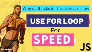 Why is the for loop fastest??
