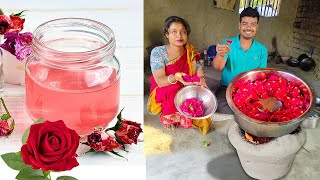 খাঁটি গোলাপ জল তৈরি ঘরেই│DIY Homemade Rose Water│Golap Jol Recipe