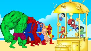 Rescue HULK Baby, SUPER Baby, SPIDER Baby From Slot Machine: So Sad But Happy Ending Animation Skill