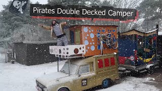 Pirates Double Decked CamperVan     crank started my 48 years old moskvich on a half circle