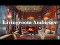 Livingroom Ambience - Snowstorm with Fireplace Crackling And Overlooking The Street