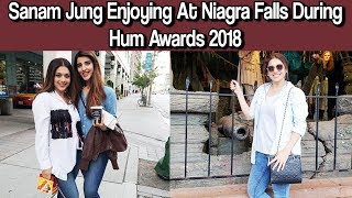 Sanam Jung Enjoying At Niagra Falls During Hum Awards 2018 | Celeb Tribe | Desi Tv | TB2